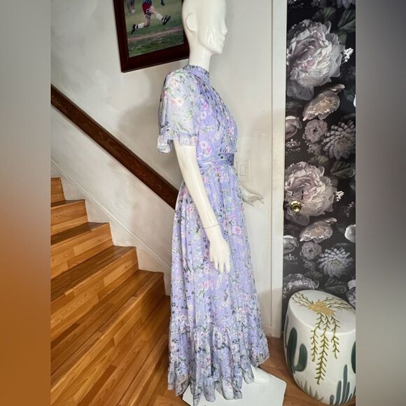 Mac Duggal Ieena 68259 - High Neck Floral Print Evening Dress/ size 4 - Picture 5 of 12